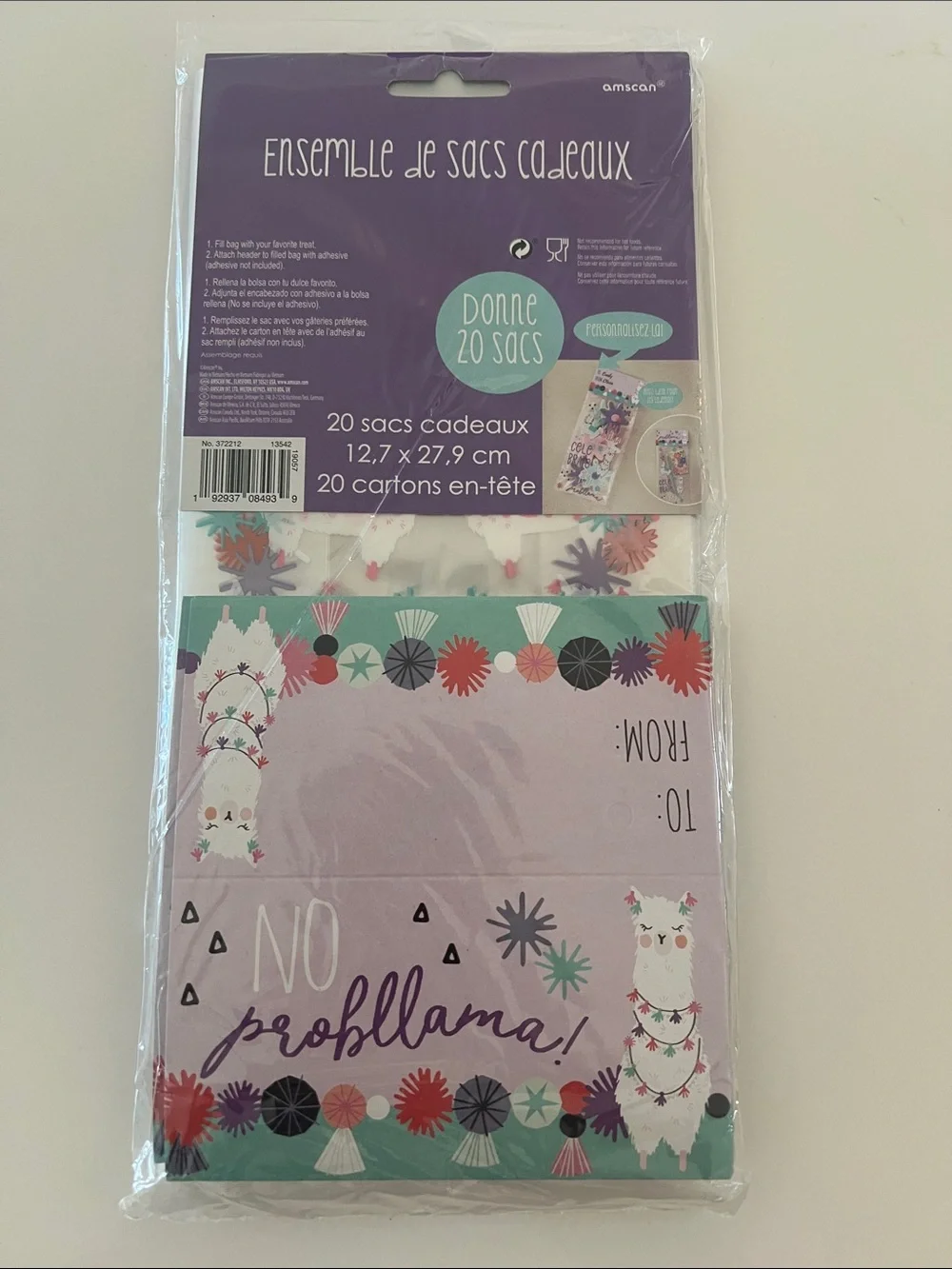 Amscan Llama Treat Bag Kit 20 piece set